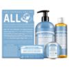 Picture of Dr. Bronner's Baby Unscented Gift Set - Pure-Castile Liquid and Bar Soaps, Organic Magic Balm, and 4-in-1 Organic Sugar Pump Soap