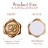 Picture of Yoption Initial M Wax Seal Stickers, 100 Pack Gold Self Adhesive Letter Envelope Seal Stickers for Wedding Party Birthday Christmas (M)