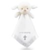 Picture of TRANQUIL KIDDO Lamb Lovey, Baptism Gifts for Girl & Boys - Loveys for Babies, Soft Embroidered Baby Blanket with Cross, Baptism Blanket for Newborns & Toddlers, Organic Cotton,14 inch
