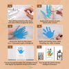 Picture of Family Handprint & Hand Casting Kit - DIY Craft Keepsake with Wooden Frame, Non-Toxic Paints, Baby Footprin Kit - Perfect Gifts for Grandparents, New Parents & Families (White, 4 Transparent Sheets)