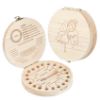 Picture of Annhua Tooth Fairy Tooth Holder Wooden Umbilical Cord Keepsake Box, Cute Baby Teeth Keepsake Box with Tweezer and Fetal Hair Container, Lost Tooth Fairy Box for Incisor|Canine|Molar|Umblllcal Cord