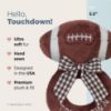 Picture of Bearington Baby Touchdown, 5.5 Inch Plush Stuffed Baby Football Soft Ring Rattle - Newborn Toys - Soft Rattle