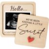 Picture of KATINAT Grandparent Reveal Keepsake, Pregnancy Announcement for Grandparents, Baby Announcement Sign, Ultrasound Picture Frames Wooden Keepsake Box, First Time Grandparents Gift