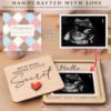 Picture of KATINAT Grandparent Reveal Keepsake, Pregnancy Announcement for Grandparents, Baby Announcement Sign, Ultrasound Picture Frames Wooden Keepsake Box, First Time Grandparents Gift