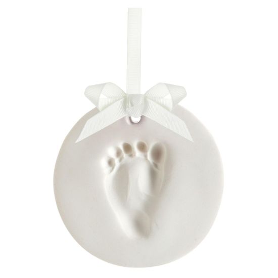 Picture of Tiny Ideas DIY No Mess Hanging Ornament Kit, Baby Hand and Footprint Keepsake, Classic Nursery Decor, Ideal Gender Neutral Gift, Baby's First Christmas, White