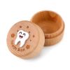 Picture of 3D Carved Fairy Box, Wood Tooth Storage Box for Lost Teeth Container Cute Tooth Holder for Boys Girls Kids Birthday (Boys)