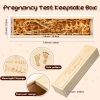 Picture of Qunclay Pregnancy Test Keepsake Box Surprise Pregnancy Announcement Box Wooden Baby for Husband Grandparents Baby Memory Souvenir Collection case with Raffia Ribbon(Classic)