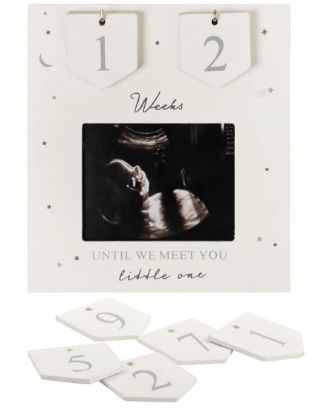 Picture of Sonogram Picture Frame | Countdown Weeks | Keepsake Baby Ultrasound Frame | Great Gift for Expecting Parents | Nursery Dcor | Best Baby Announcement | Love at First Sight (6.5 x 6 Inches)
