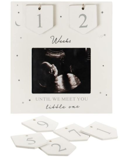 Picture of Sonogram Picture Frame | Countdown Weeks | Keepsake Baby Ultrasound Frame | Great Gift for Expecting Parents | Nursery Dcor | Best Baby Announcement | Love at First Sight (6.5 x 6 Inches)