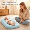 Picture of Loevin Baby Lounger for Newborn,Baby Nest for Newborn Soft Cotton Breathable for Playtime & Relaxation,Flat Babies Essentials Gifts Newborn Lounger for Boys & Girls 0-12 Months(Misty Blue)