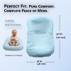 Picture of Loevin Baby Lounger for Newborn,Baby Nest for Newborn Soft Cotton Breathable for Playtime & Relaxation,Flat Babies Essentials Gifts Newborn Lounger for Boys & Girls 0-12 Months(Misty Blue)