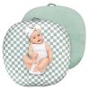 Picture of Newborn Lounger Cover, Soft Comfortable Baby Lounger Cover, 1 Pack Reversible Removable Slipover for Infant Lounger Pillow, Green Checkered (Lounger not Included)