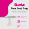 Picture of Bumbo Seat Tray Attachment, Baby Infant Child Toddler Floor Seat Eating Tray Activity Play Top Accessory for Boys and Girls 3 to 12 Months Old, White