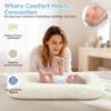 Picture of Idudbid Baby Lounger & Snuggle Nest for Newborn 0-24 Months, Baby Nest Supervised Breathable Cotton for Newborn, Breathable Portable Infant Lounnger for Travel and Home, White (Lounger Cover Included