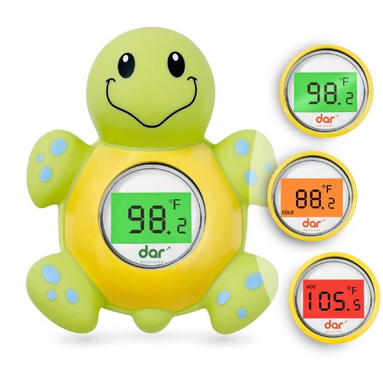 Picture of Baby Bath Thermometer, Digital Water Temperature Thermometers with 3 Color Backlit and Temperature Warning, Safety Bath Tube Thermometers Floating Toy for Infant, Toddler