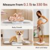 Picture of Baby Scale, Multifunctional Baby Weight Scale, Pet Scale for Puppy, Cat, Adult Scale Up to 330lbs, Accurate Digital Scale with Hold Function, 27-inch Height Measurement, 5 Units, LED Screen