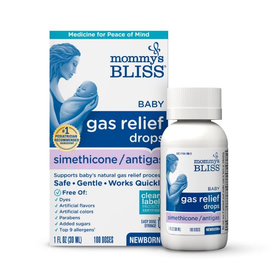 Picture of Mommy's Bliss Gas Relief Drops Bottle, Ginger extract flavor, 1 Fl Oz
