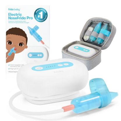 Picture of Frida Baby Electric NoseFrida Pro Nasal Aspirator for Baby, Hospital Grade Suction, Nose Sucker for Baby & Toddler, Nasal Aspirator for Congestion Relief, 5 Suction Levels, 2 Tips, Cordless with Case