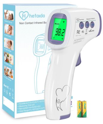 Picture of Digital Thermometer for Adults and Kids, No Touch Forehead Thermometer for Baby, 2 in 1 Body Surface Mode Infrared Thermometer with Fever Alarm and Instant Accuracy Readings