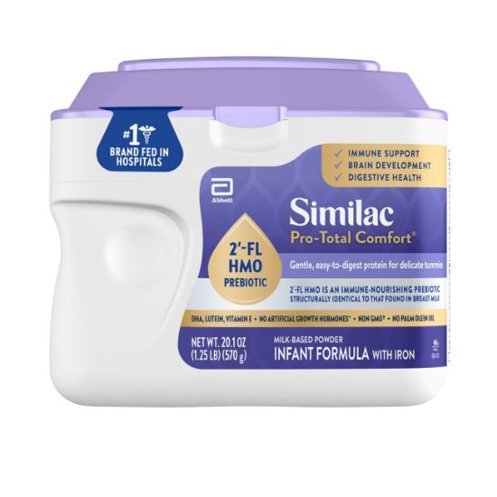 Picture of Similac Pro-Total Comfort Infant Formula With Iron, Gentle, Easy-to-Digest Formula, Has 2'-FL HMO for Immune Support, Non-GMO, Baby Formula Powder, 20.1-oz Tub