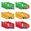 Picture of Once Upon a Farm | Organic Toddler Soft-Baked Bar Tractor Wheels Variety Pack | Apple, Strawberry, Banana | Made with Real Fruit & Veggies | No Added Sugar | 30 Bars