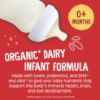 Picture of Earth's Best Organic Baby Formula for Babies 0-12 Months, Powdered Dairy Infant Formula with Iron, Omega-3 DHA, and Omega-6 ARA, 32 oz Formula Container