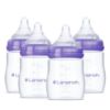 Picture of Lansinoh Anti-Colic Baby Bottles, BPA-Free Plastic, 5 Ounces, 4 Count, Slow Flow Nipples (Size S), Breastfeeding Bottle with NaturalWave Design
