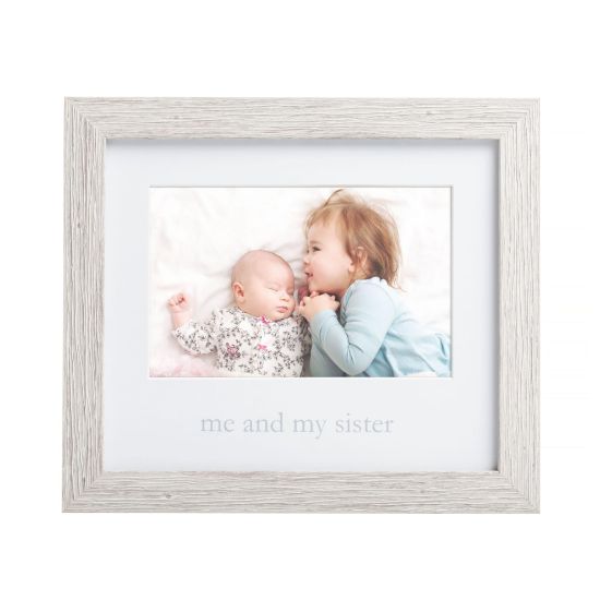 Picture of Kate & Milo Rustic Me & My Sister Frame, Sibling Keepsake, Ideal Little or Big Sister Gift, Gender Neutral Nursery Decor