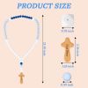 Picture of Silicone Baby Rosary with Cross, Baptism Gift Baby Rosary Teether for Boy Girl Kids, My First Rosary Catholic Religious Gifts Christian First Holy Communion Party Decorations, Blue