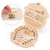 Picture of NASHRIO Baby Tooth Box Wooden Kids Keepsake Organizer Gift for Baby Teeth, Cute Children Tooth Container with Tweezers to Keep the Childwood Memory (Boy)
