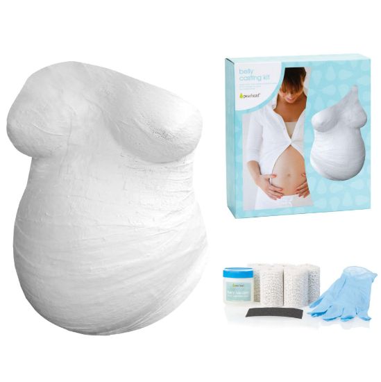 Picture of Pearhead Belly Casting Kit, Pregnancy Keepsake Making Kit, Easy DIY Plaster Cast Baby Bump Keepsake, Baby Gift For Expecting Moms and Ideal Nursery Decor, White