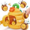 Picture of JoyCat 6 Month Old Baby Toys, Flower Beehive with 5 Stuffed Sensory Bees, Crinkle, Rattle, Mirror, Montessori Toys for 6-10 Months Old Babies, Infant Toys Baby Shower Easter Basket Stuffers Gifts