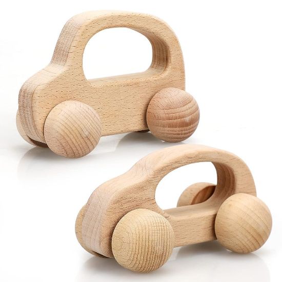 Picture of TOY Life Wooden Toys Cars, Montessori Baby Toys 6-12 Months, Wooden Baby Toys Rattle Cars for Toddlers 1-3, Baby Boy Girl Nursery Decor, Montessori Toys for 1 Year Old Boy First Birthday Gift