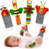 Picture of Baby Toys 0-6 Months: Baby Rattles 0-6 Months Infant Toys Baby Wrist Rattle Socks for 6-12 Month Baby Boy Girl Gifts Easter Basket Stuffers