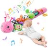 Picture of Tummy Time Baby Toys Sensory Musical Animal Stuffed Car Seat Toy for Infant 0-3-6-12 Months Newborn, Plush Caterpillar with Mirror,Crinkle,Rattle Teething Toys for Baby Boys Girls Shower Gifts, Pink
