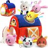 Picture of Baby Toys 6-12 Months - Infant Barn Toy with Stuffed Farm Animals, Rattle, Crinkle, Squeak, Mirror - Montessori Sensory Toys for 6 7 8 9 10 12 Month Old Babies, 1 Year Old Baby Boy Girl Gifts