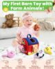Picture of Baby Toys 6-12 Months - Infant Barn Toy with Stuffed Farm Animals, Rattle, Crinkle, Squeak, Mirror - Montessori Sensory Toys for 6 7 8 9 10 12 Month Old Babies, 1 Year Old Baby Boy Girl Gifts