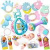 Picture of 15PCS Rattles for Babies 0-6 Months - BPA-Free Baby Rattles 0-3, 6-12 Months for Newborn Soft Teething Toys Infant Toys with Wrist & Ankle Rattles, Baby Gift Set with Box for Hand-Eye Coordination