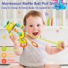 Picture of HOLA Montessori Toys for 1 Year Old Boys-Rattle Teething Baby Toys 0-6 & 6-12 Months, Silicone Pull String Sensory Toys for 1 Year Old Girl Gifts Christmas Stocking Stuffers