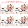 Picture of Baby Rattles 0-6 Months Newborn Toys Infant Toys 0-3 Months Rattles for Babies 0-6 Months Baby Toys 0-6 Months, Black and White High Contrast Plush Stuffed Baby Toys for 0 3 6 9 12 Months Girls Boys