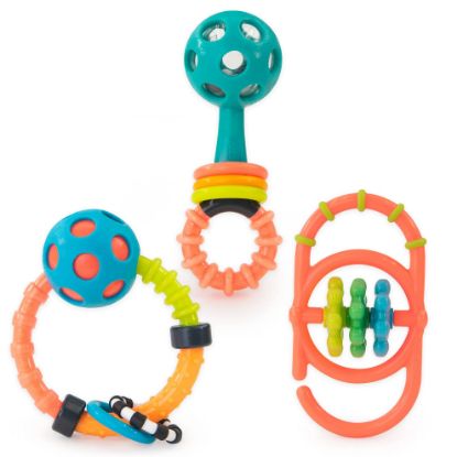 Picture of Sassy My First Rattles Newborn Gift Set with 3 Soft and Flexible Rattles, Ages 0+ Months