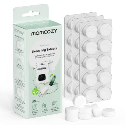 Picture of Momcozy Official Descaling Tablets, Compatible KleanPal Pro Baby Bottle Washer, Descaler for Milk & Limescale Removal, 30 Count