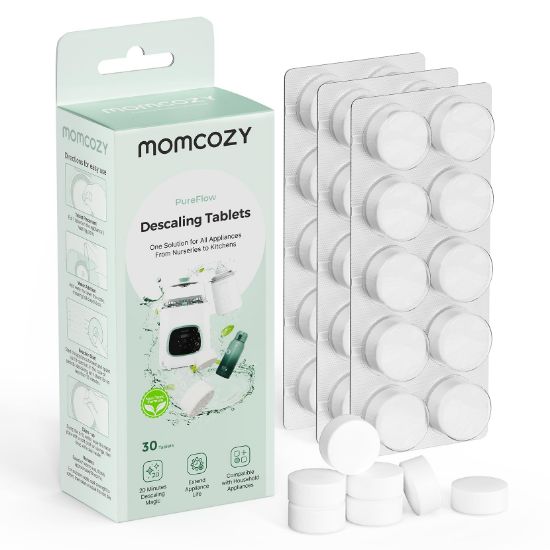 Picture of Momcozy Official Descaling Tablets, Compatible KleanPal Pro Baby Bottle Washer, Descaler for Milk & Limescale Removal, 30 Count
