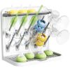 Picture of Lifewit Baby Bottle Drying Rack with 10 Hooks, Newborn Essentials Must Haves, Countertop Holder Organizer for Baby Stuff, Rack Dryer for Pacifiers, Weighted Straws, Pump Parts