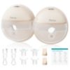 Picture of Paruu Hands Free Breast Pump P16, Wearable Breast Pump Electirc Portable with 4 Modes & 12 Levels, Max 309mmHg Strong Suction 19/21/24mm Flange Inserts Wearable Breastfeeding Pump, 2 PackNude