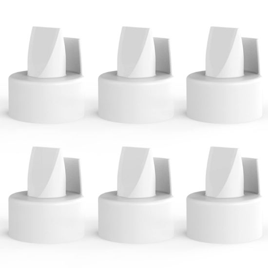 Picture of [6-Count] Papablic Duckbill Valves, Replacement Milk Valves Compatible with Spectra S1 S2 & Medela Breast Pumps Parts Accessories, BPA & DEHP Free, Food-Grade Silicone, Easy to Clean, White