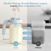 Picture of Papablic Breast Milk Pitcher - Baby-Safe Glass Formula Mixer with Easy-Blend Handle Lid, Wide-Mouth Mason Jar, Leakproof Flip-Lock Spout, BPA-Free, Gift for New Moms, Blue
