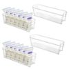 Picture of Vtopmart Breastmilk Storage Container 4PCS Set, Clear Freezer and Fridge Organizer Bins, Plastic Storage Bins for Breast Milk, Baby Pouches, Formula, Bottles and Yogurts, 4.3 Width, 14.7" Long