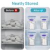 Picture of Vtopmart Breastmilk Storage Container 4PCS Set, Clear Freezer and Fridge Organizer Bins, Plastic Storage Bins for Breast Milk, Baby Pouches, Formula, Bottles and Yogurts, 4.3 Width, 14.7" Long