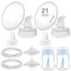 Picture of Maymom Pump Parts Compatible with Spectra S2 S1 Replacement Kit for Spectra Pump Parts 21mm Flange Duckbill Valve Tube Bottle Backflow Protector, Not Original S2 Accessories